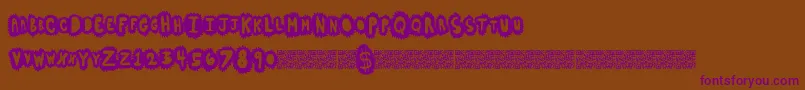 Highsales Font – Purple Fonts on Brown Background