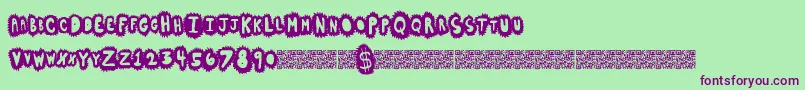 Highsales Font – Purple Fonts on Green Background