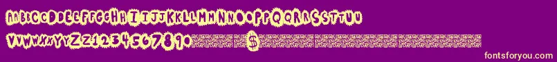 Highsales Font – Yellow Fonts on Purple Background