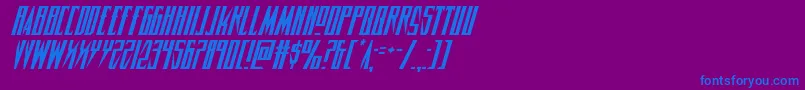 Timberwolfital2 Font – Blue Fonts on Purple Background