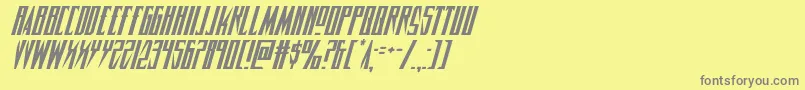 Timberwolfital2-Schriftart – Graue Schriften auf gelbem Hintergrund