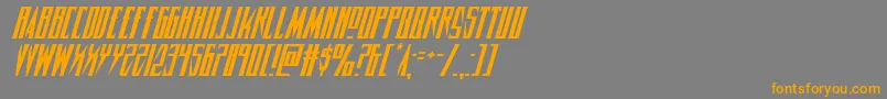 Timberwolfital2-Schriftart – Orangefarbene Schriften auf grauem Hintergrund