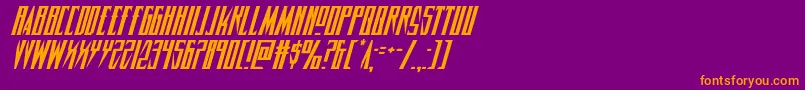 Timberwolfital2 Font – Orange Fonts on Purple Background