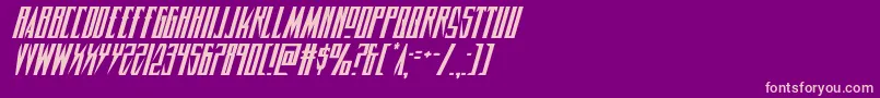 Timberwolfital2 Font – Pink Fonts on Purple Background
