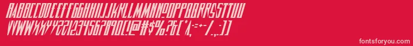 Timberwolfital2 Font – Pink Fonts on Red Background