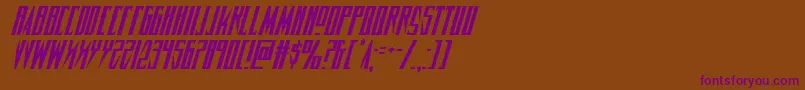 Timberwolfital2 Font – Purple Fonts on Brown Background