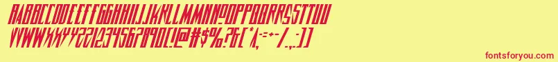 Timberwolfital2 Font – Red Fonts on Yellow Background