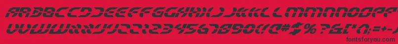 フォントStarfighterBoldItalic – 赤い背景に黒い文字