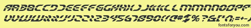 StarfighterBoldItalic Font – Black Fonts on Yellow Background