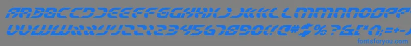 StarfighterBoldItalic Font – Blue Fonts on Gray Background