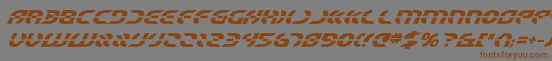 StarfighterBoldItalic Font – Brown Fonts on Gray Background