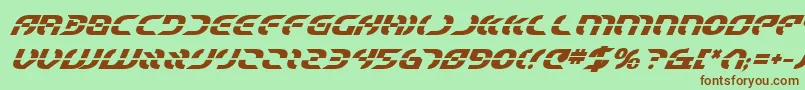 StarfighterBoldItalic Font – Brown Fonts on Green Background