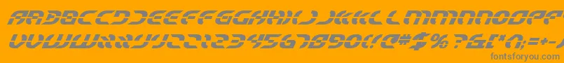 StarfighterBoldItalic Font – Gray Fonts on Orange Background