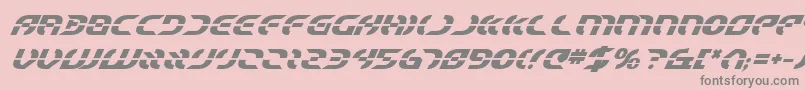 StarfighterBoldItalic Font – Gray Fonts on Pink Background