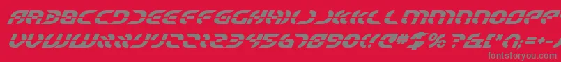 StarfighterBoldItalic Font – Gray Fonts on Red Background