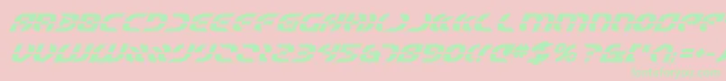 StarfighterBoldItalic Font – Green Fonts on Pink Background