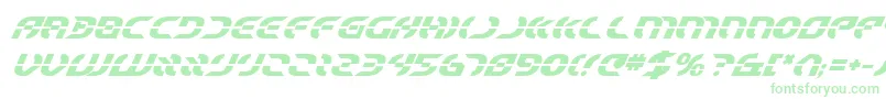 StarfighterBoldItalic Font – Green Fonts on White Background
