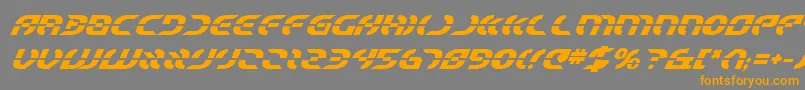 StarfighterBoldItalic Font – Orange Fonts on Gray Background