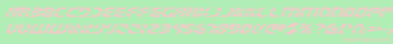 StarfighterBoldItalic Font – Pink Fonts on Green Background