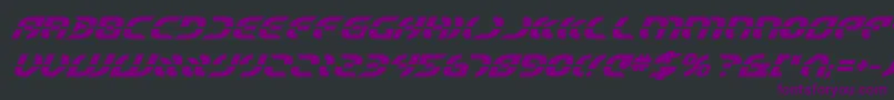 StarfighterBoldItalic Font – Purple Fonts on Black Background