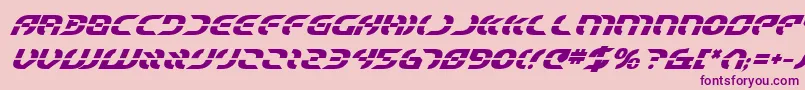 StarfighterBoldItalic Font – Purple Fonts on Pink Background