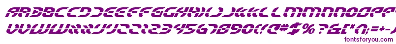 StarfighterBoldItalic Font – Purple Fonts on White Background