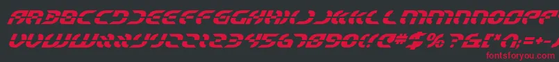 StarfighterBoldItalic Font – Red Fonts on Black Background