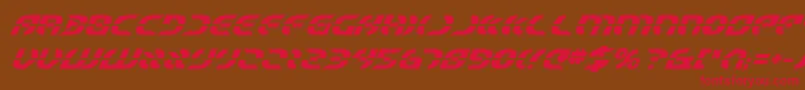 StarfighterBoldItalic Font – Red Fonts on Brown Background