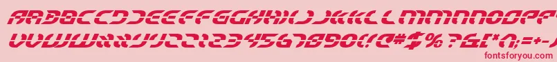 StarfighterBoldItalic Font – Red Fonts on Pink Background