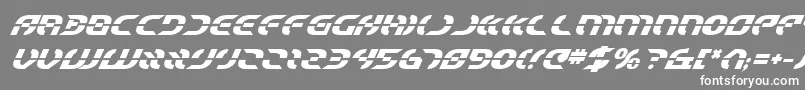 StarfighterBoldItalic Font – White Fonts on Gray Background