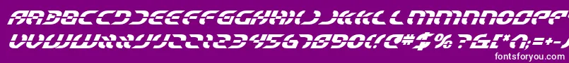 StarfighterBoldItalic Font – White Fonts on Purple Background