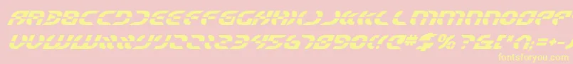 StarfighterBoldItalic Font – Yellow Fonts on Pink Background