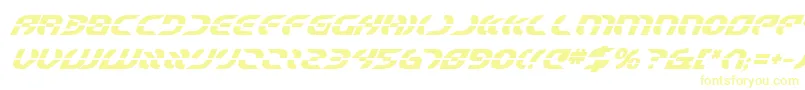 StarfighterBoldItalic Font – Yellow Fonts on White Background