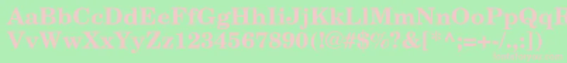 NewcenturyschoolbookcBold Font – Pink Fonts on Green Background