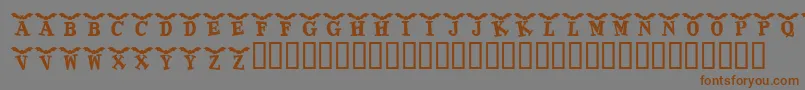 KrBatty Font – Brown Fonts on Gray Background