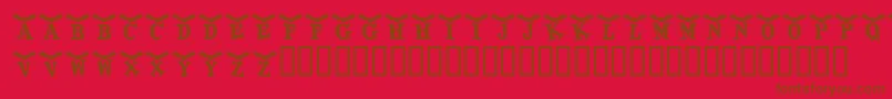 KrBatty Font – Brown Fonts on Red Background