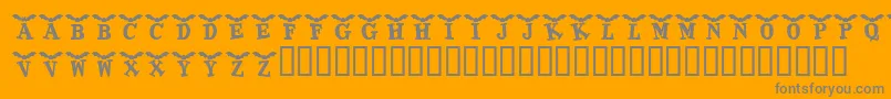 KrBatty Font – Gray Fonts on Orange Background