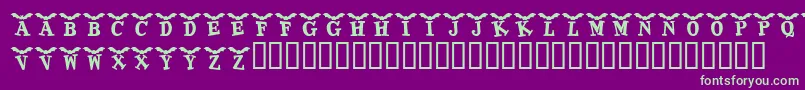 KrBatty Font – Green Fonts on Purple Background