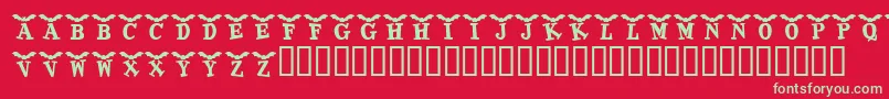 KrBatty Font – Green Fonts on Red Background