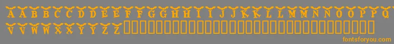 KrBatty Font – Orange Fonts on Gray Background
