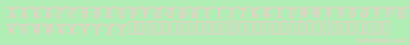 KrBatty Font – Pink Fonts on Green Background