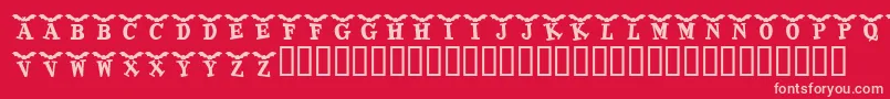 KrBatty Font – Pink Fonts on Red Background