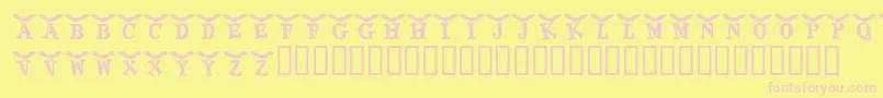 KrBatty Font – Pink Fonts on Yellow Background