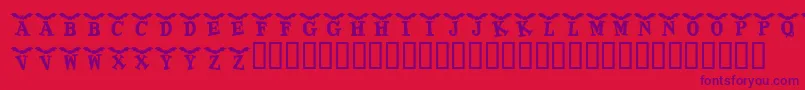 KrBatty Font – Purple Fonts on Red Background