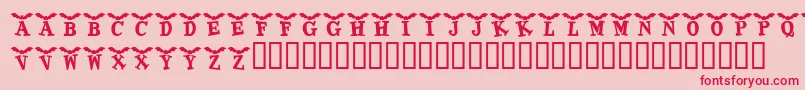 KrBatty Font – Red Fonts on Pink Background