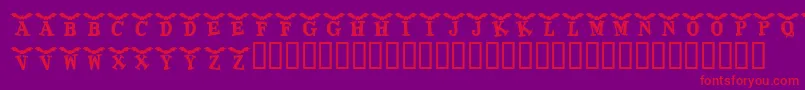 KrBatty Font – Red Fonts on Purple Background
