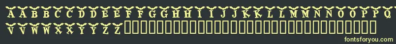 KrBatty Font – Yellow Fonts on Black Background