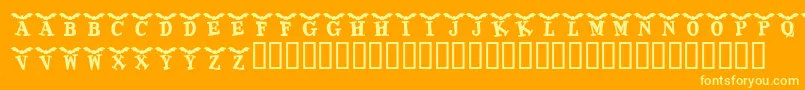 KrBatty Font – Yellow Fonts on Orange Background