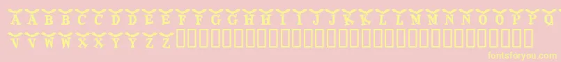 KrBatty Font – Yellow Fonts on Pink Background