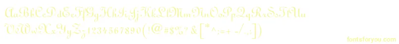 Linoscriptstd-Schriftart – Gelbe Schriften
